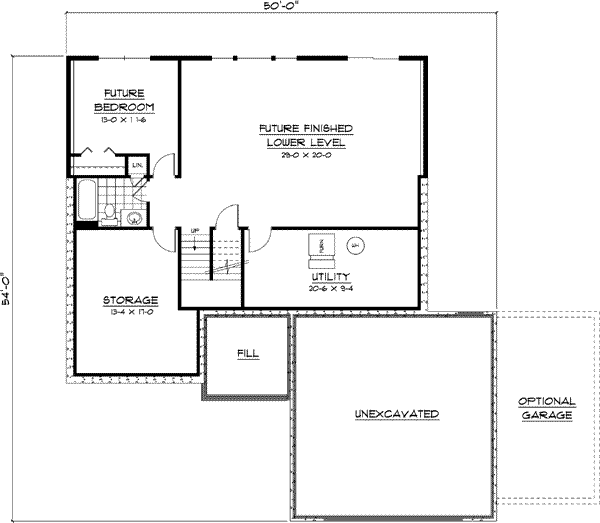 Lower Floor Plan: 38-104