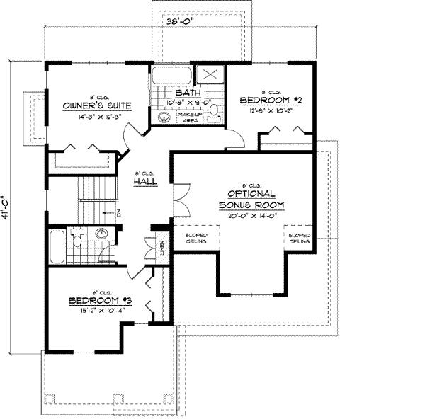 Upper/Second Floor Plan: 38-128