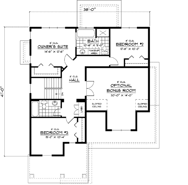 Upper/Second Floor Plan: 38-130