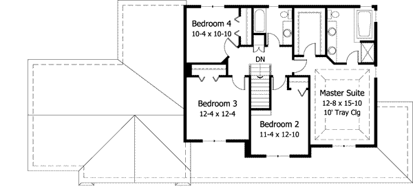 Upper/Second Floor Plan: 38-140