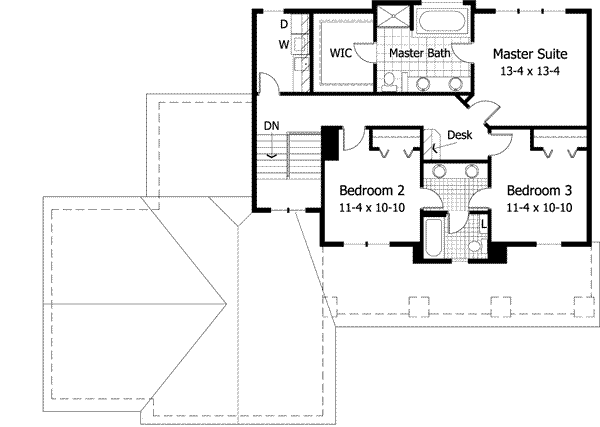 Upper/Second Floor Plan: 38-141