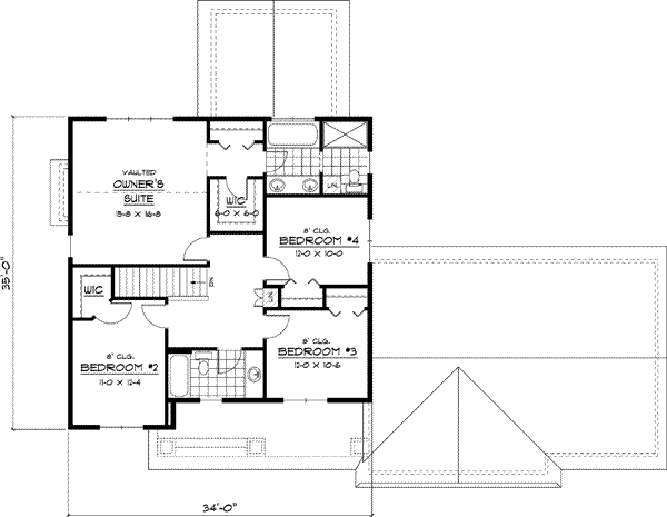 Upper/Second Floor Plan: 38-150