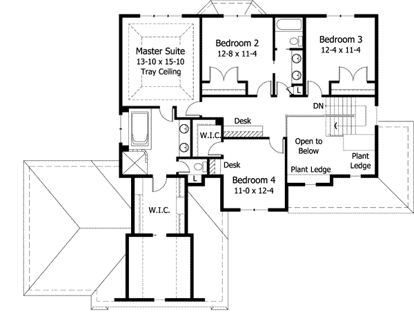 Upper/Second Floor Plan: 38-154