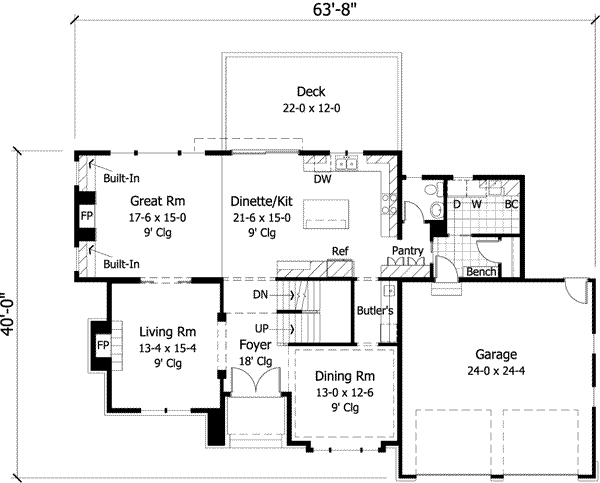 Main Floor Plan: 38-155