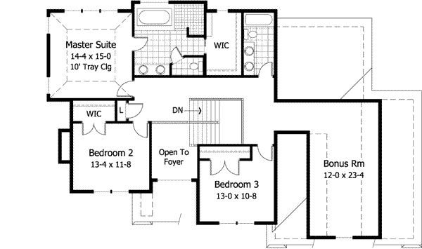 Upper/Second Floor Plan: 38-155