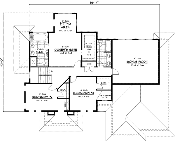 Upper/Second Floor Plan: 38-157