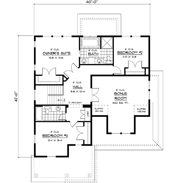 Upper/Second Floor Plan: 38-158