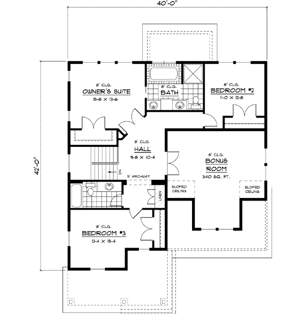 Upper/Second Floor Plan: 38-159