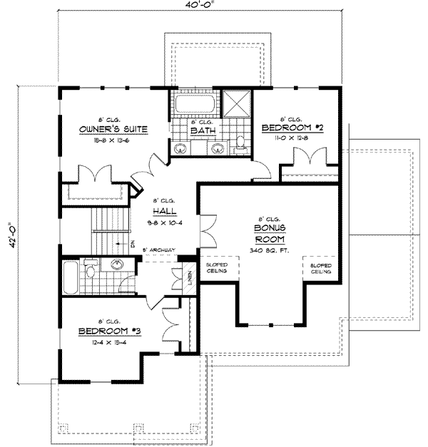 Upper/Second Floor Plan: 38-160