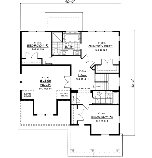 Upper/Second Floor Plan: 38-161