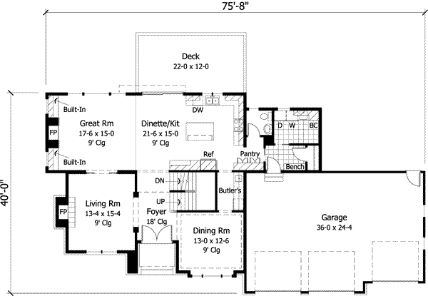 Main Floor Plan: 38-164