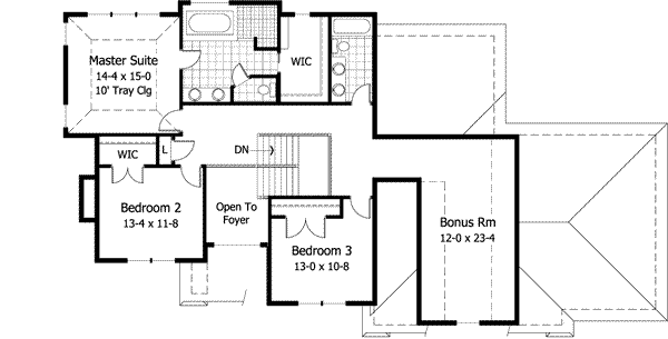 Upper/Second Floor Plan: 38-164