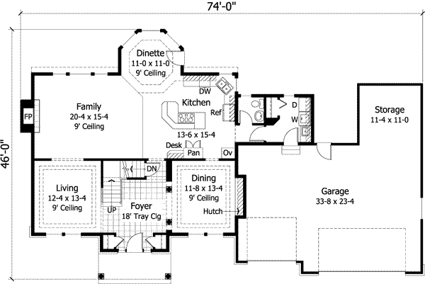 Main Floor Plan: 38-166