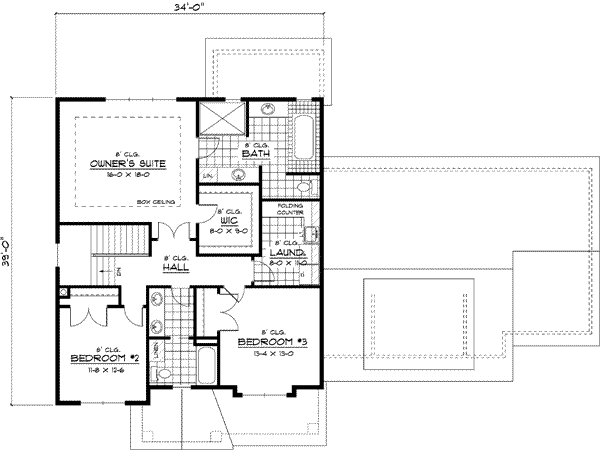 Upper/Second Floor Plan: 38-168