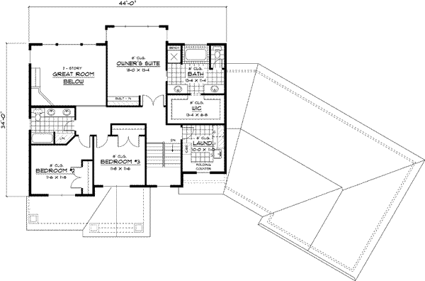 Upper/Second Floor Plan: 38-169