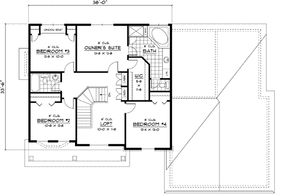Upper/Second Floor Plan: 38-170