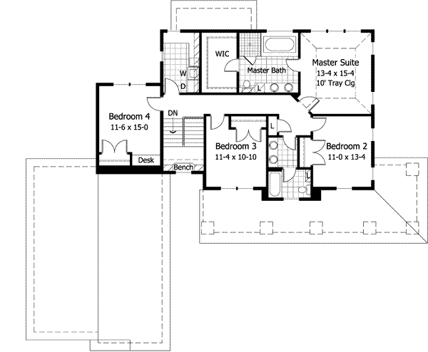 Upper/Second Floor Plan: 38-175