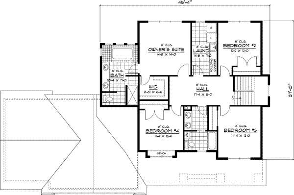 Upper/Second Floor Plan: 38-178