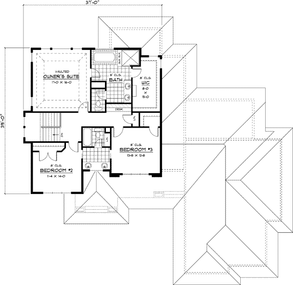 Upper/Second Floor Plan: 38-186