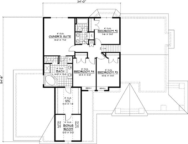 Upper/Second Floor Plan: 38-190