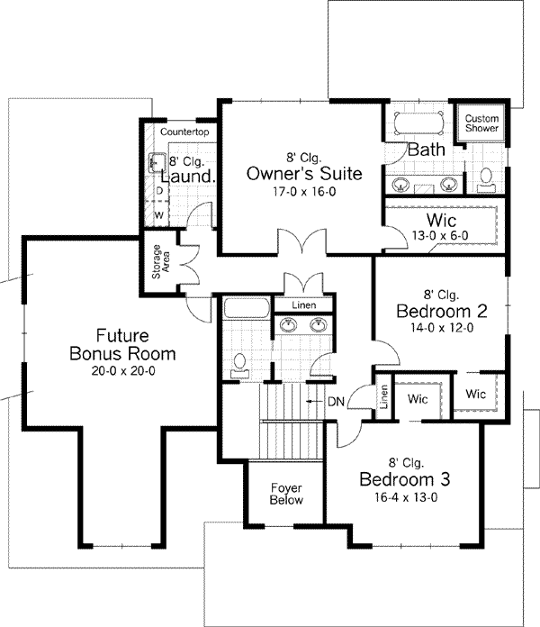 Upper/Second Floor Plan: 38-191
