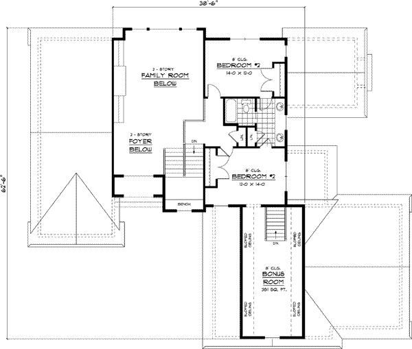 Upper/Second Floor Plan: 38-195