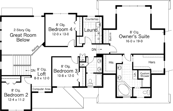 Upper/Second Floor Plan: 38-198