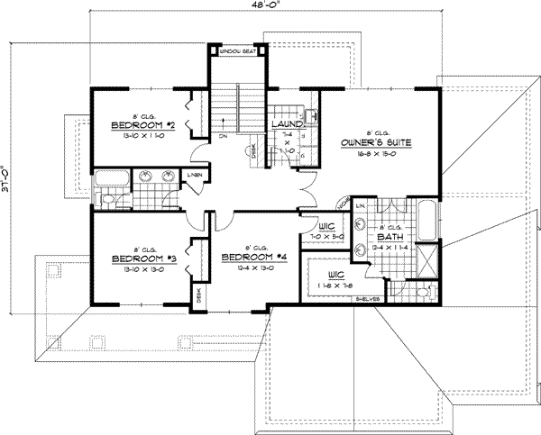 Upper/Second Floor Plan: 38-203
