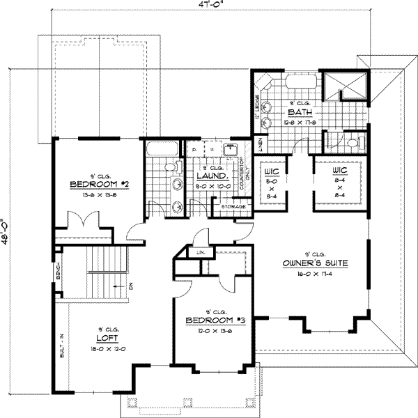 Upper/Second Floor Plan: 38-214