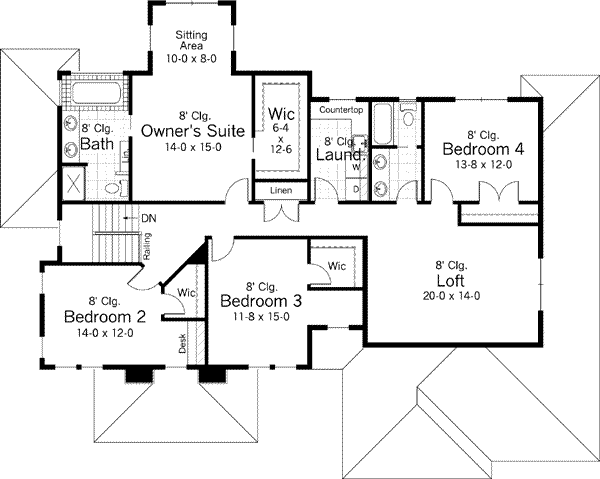 Upper/Second Floor Plan: 38-215