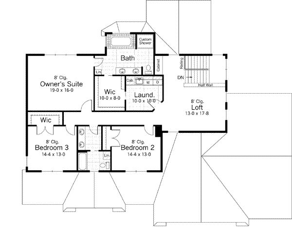 Upper/Second Floor Plan: 38-230