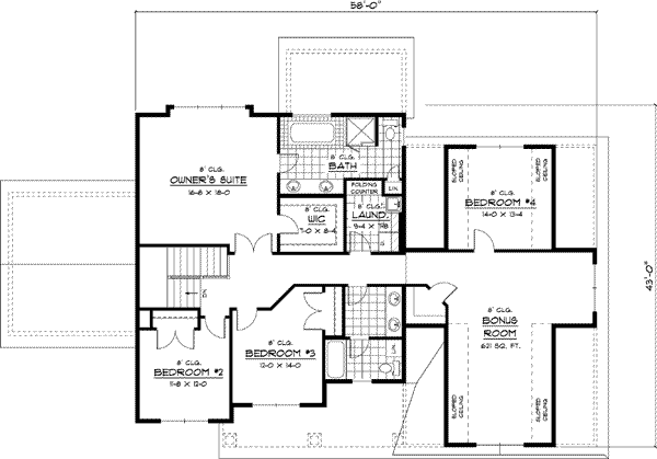 Upper/Second Floor Plan: 38-232