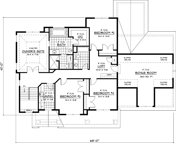 Upper/Second Floor Plan: 38-235