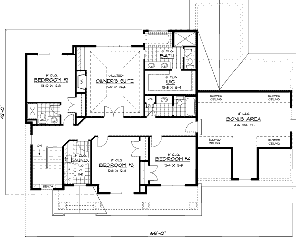 Upper/Second Floor Plan: 38-238
