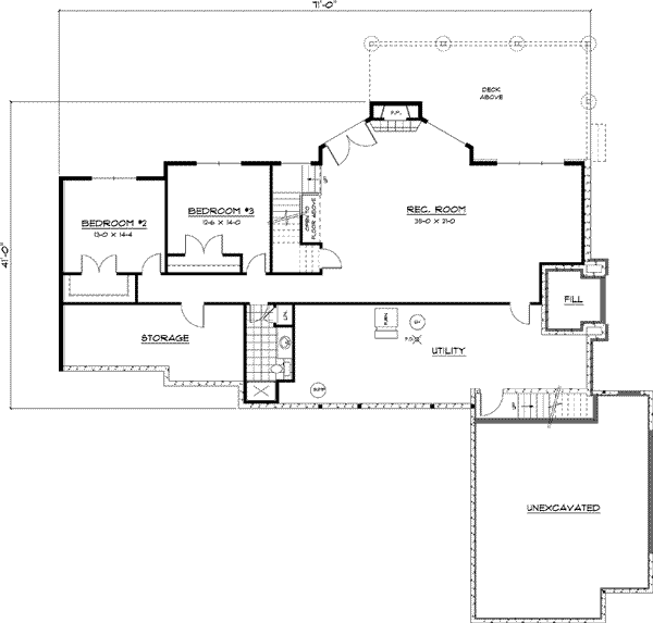 Lower Floor Plan: 38-240