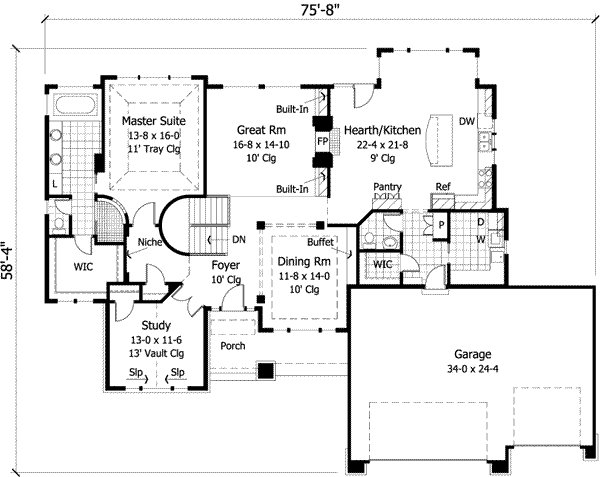 Main Floor Plan: 38-250