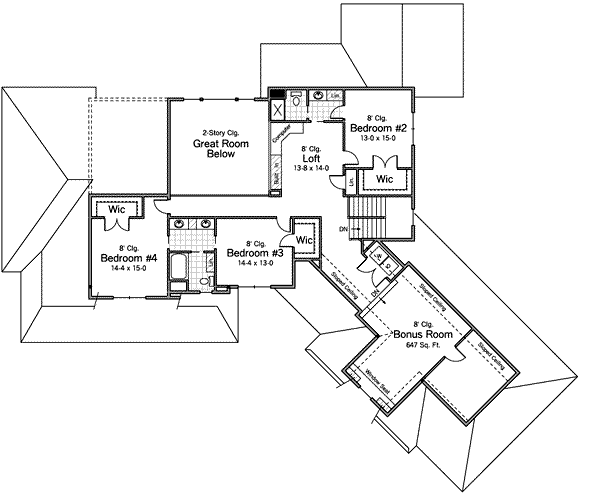 Upper/Second Floor Plan:38-252