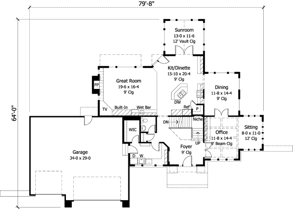 Main Floor Plan: 38-255