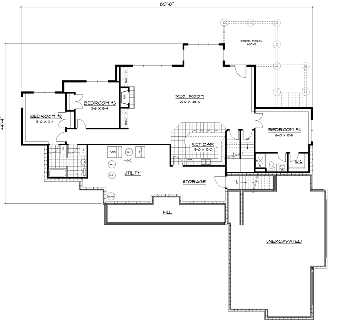Lower Floor Plan: 38-256