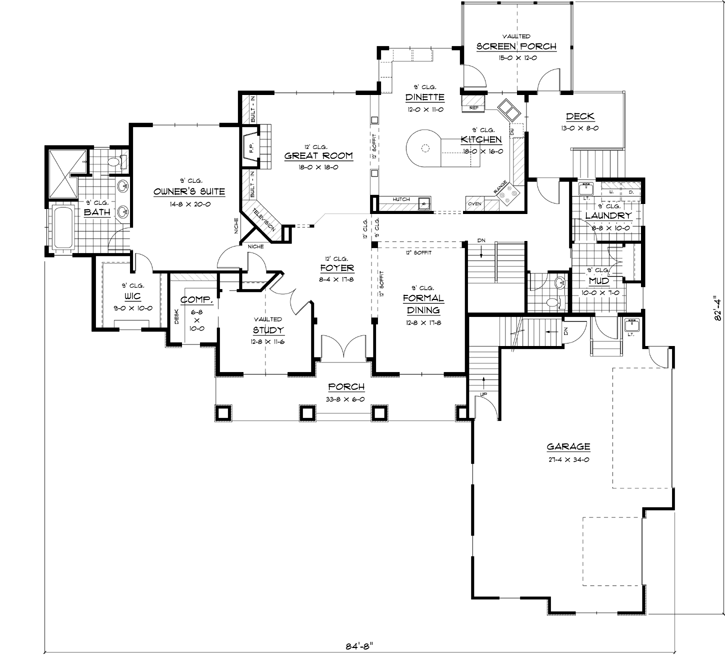 Main Floor Plan: 38-256
