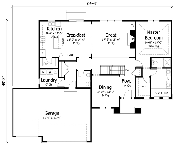 Main Floor Plan: 38-275