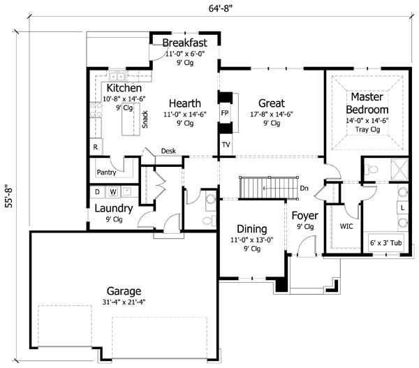 Main Floor Plan: 38-278
