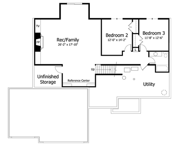 Lower Floor Plan: 38-280