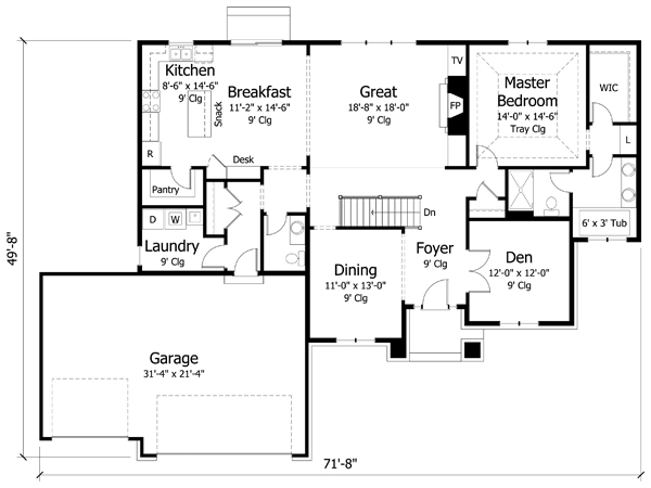 Main Floor Plan: 38-287