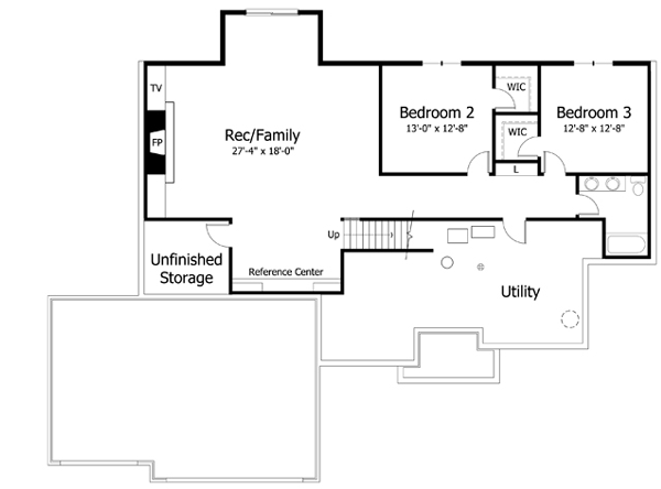 Lower Floor Plan: 38-290