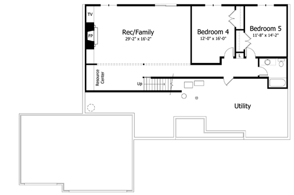 Lower Floor Plan: 38-296