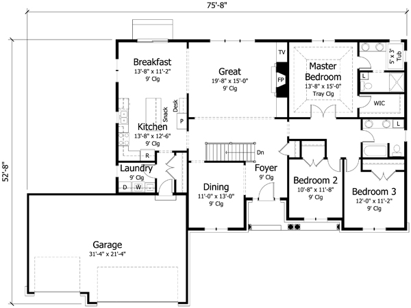 Main Floor Plan: 38-296
