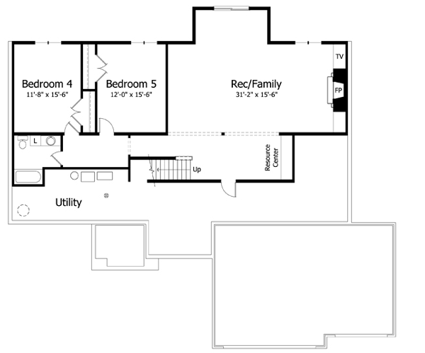 Lower Floor Plan: 38-302