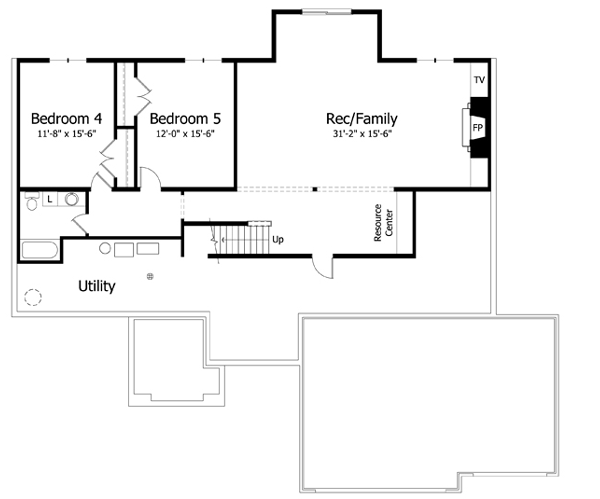 Lower Floor Plan: 38-304