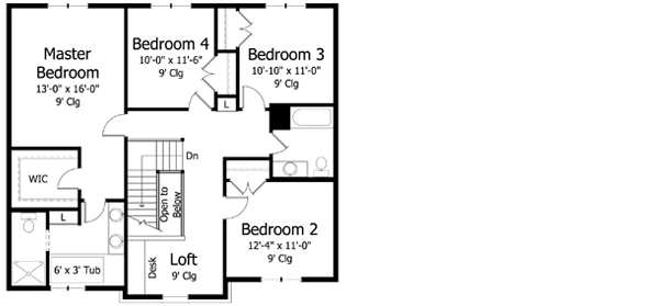 Upper/Second Floor Plan: 38-307